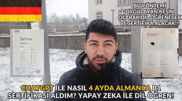 CHATGPT İLE NASIL 4 AYDA B1 ALMANCA SERTİKASI ALDIM? - BU YÖNTEMİ UYGULA HER 2 AYDA BİR GELİŞ!